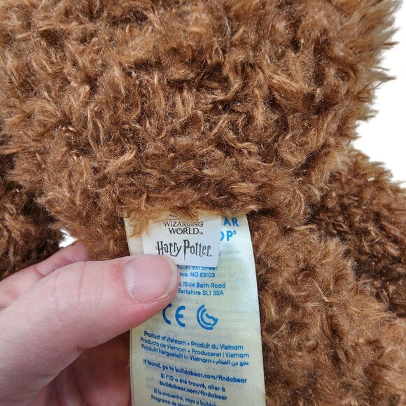 Harry Potter Build-A-Bear Workshop Brown Teddy Bear Plush With Hogwarts & Logo P - Picture 6 of 6